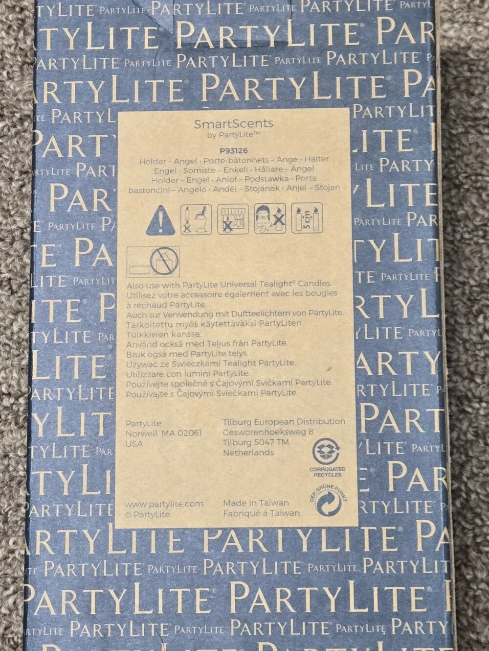 PartyLite White Angel Tealight Holder /Scent Stick Holder- NEW!